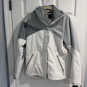 White/Grey Northface Ski/Winter Jacket. Size Medium.